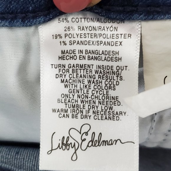 Libby Edelman Light Medium Wash Color Block Stretchy Denim Jean Skirt Size XS - Picture 12 of 13